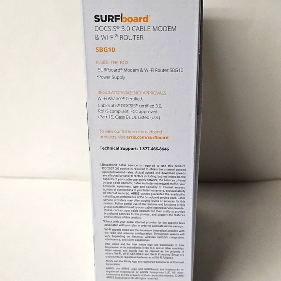 Arris Surfboard SBG10 DOCSIS 3.0 Cable Modem and Wi-Fi Router - Picture 3 of 3